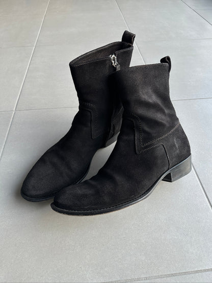 Dior Homme AW07 “Navigate” western Cuban heel suede boots