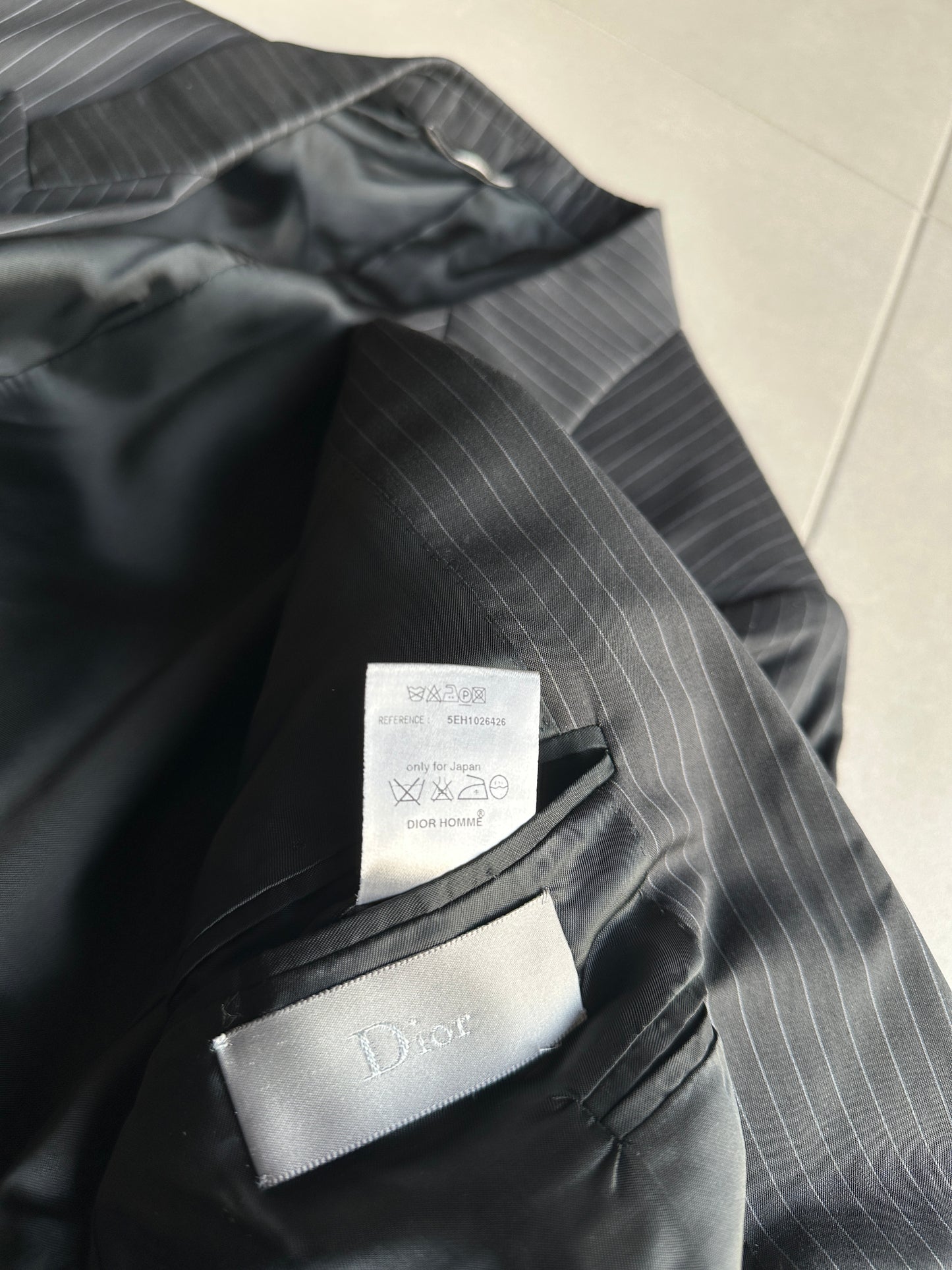 Dior Homme SS05 “BECK/Untitled” pinstripe double breasted blazer