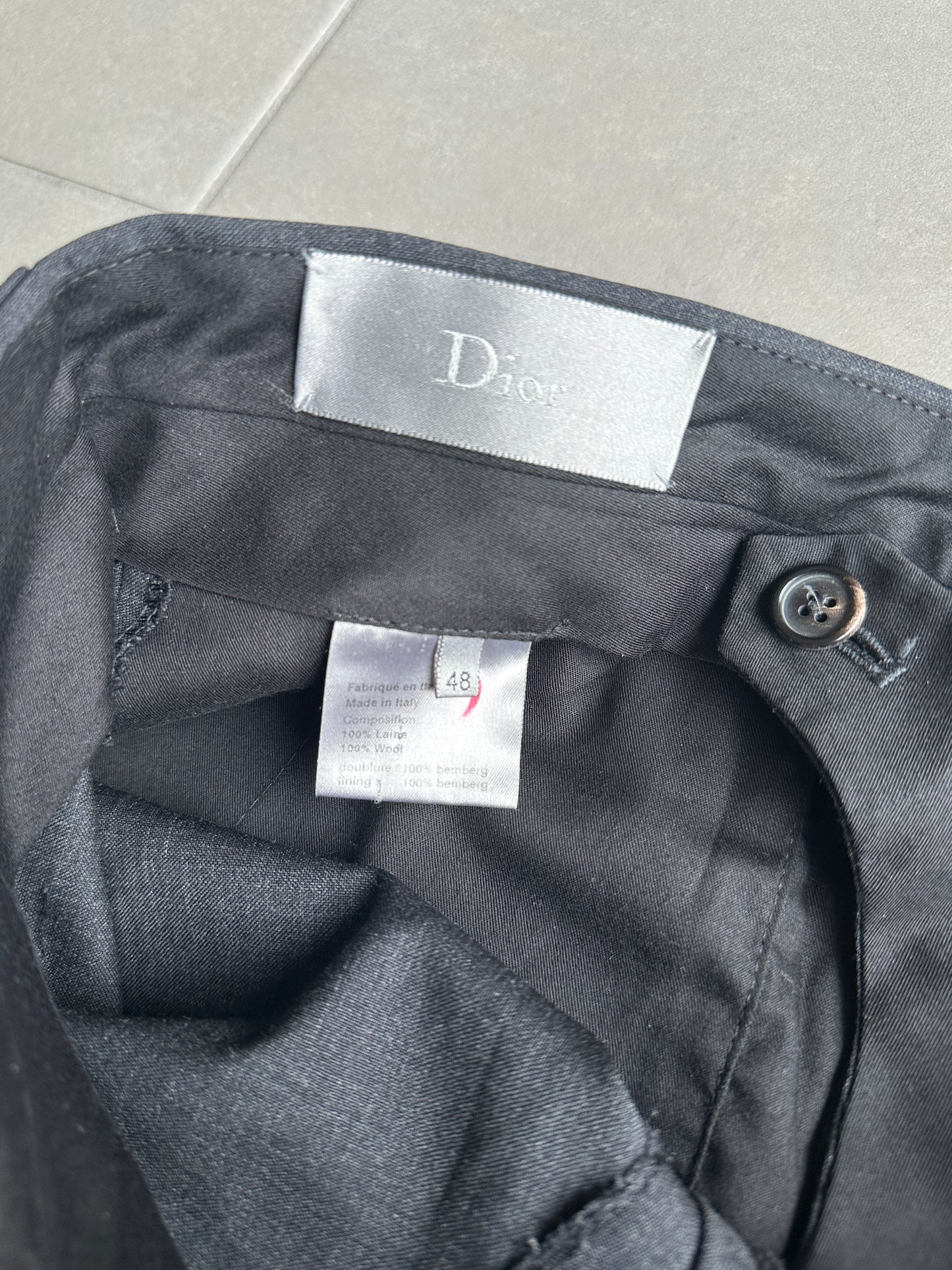 Dior Homme SS04 "strip" wool trousers