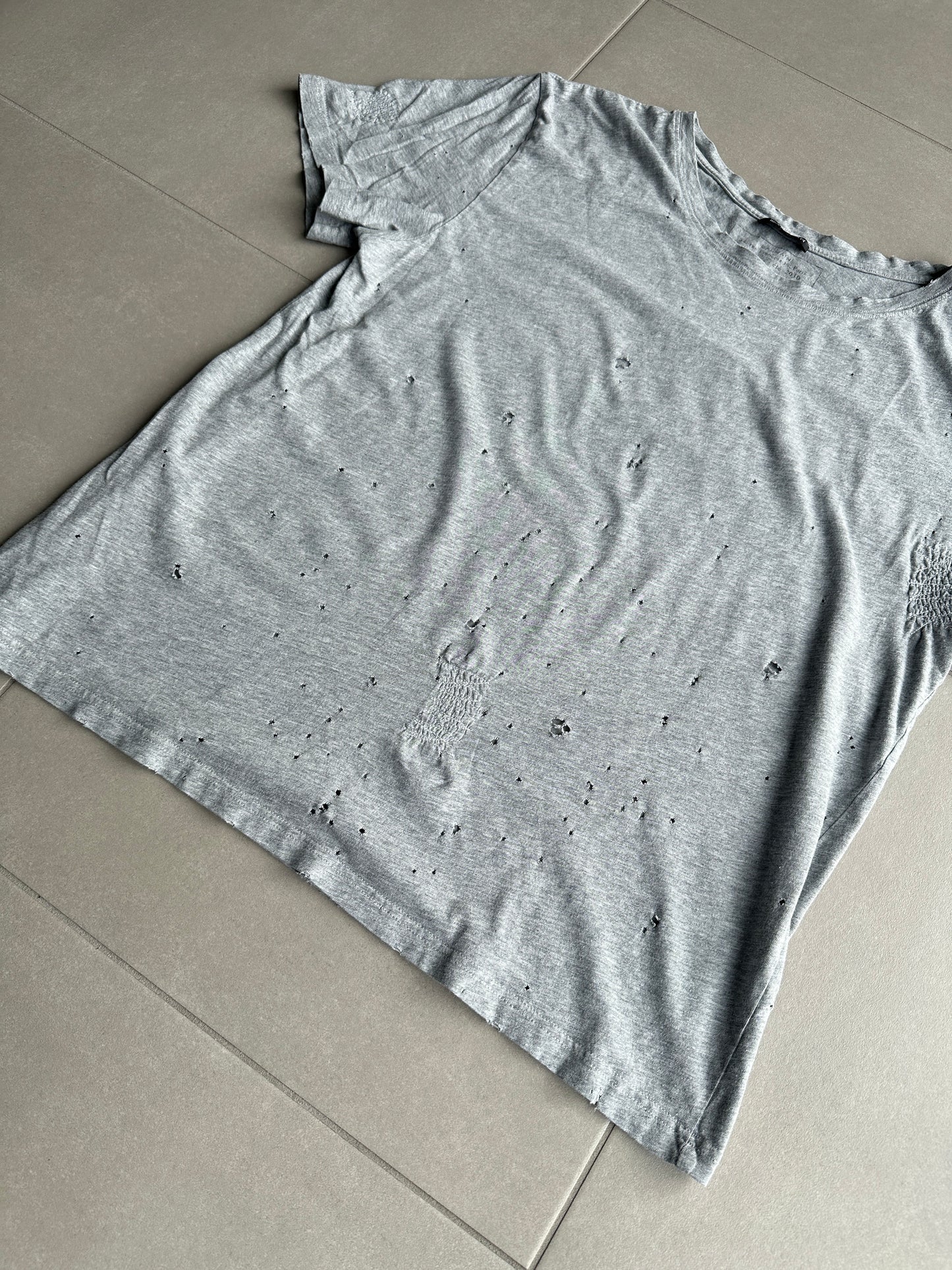 Balmain Homme SS10 Shotgun distressed T-shirt
