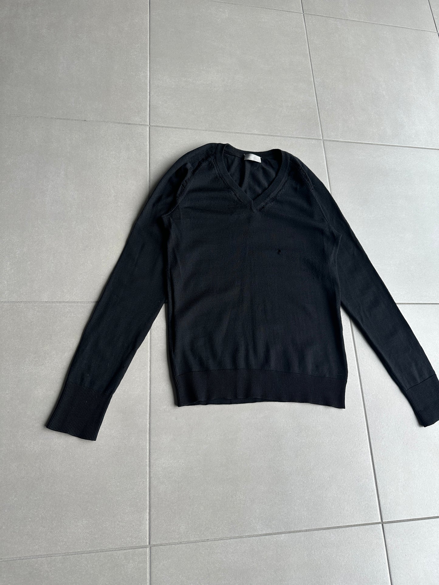 Dior Homme SS07 distressed V-neck sweater