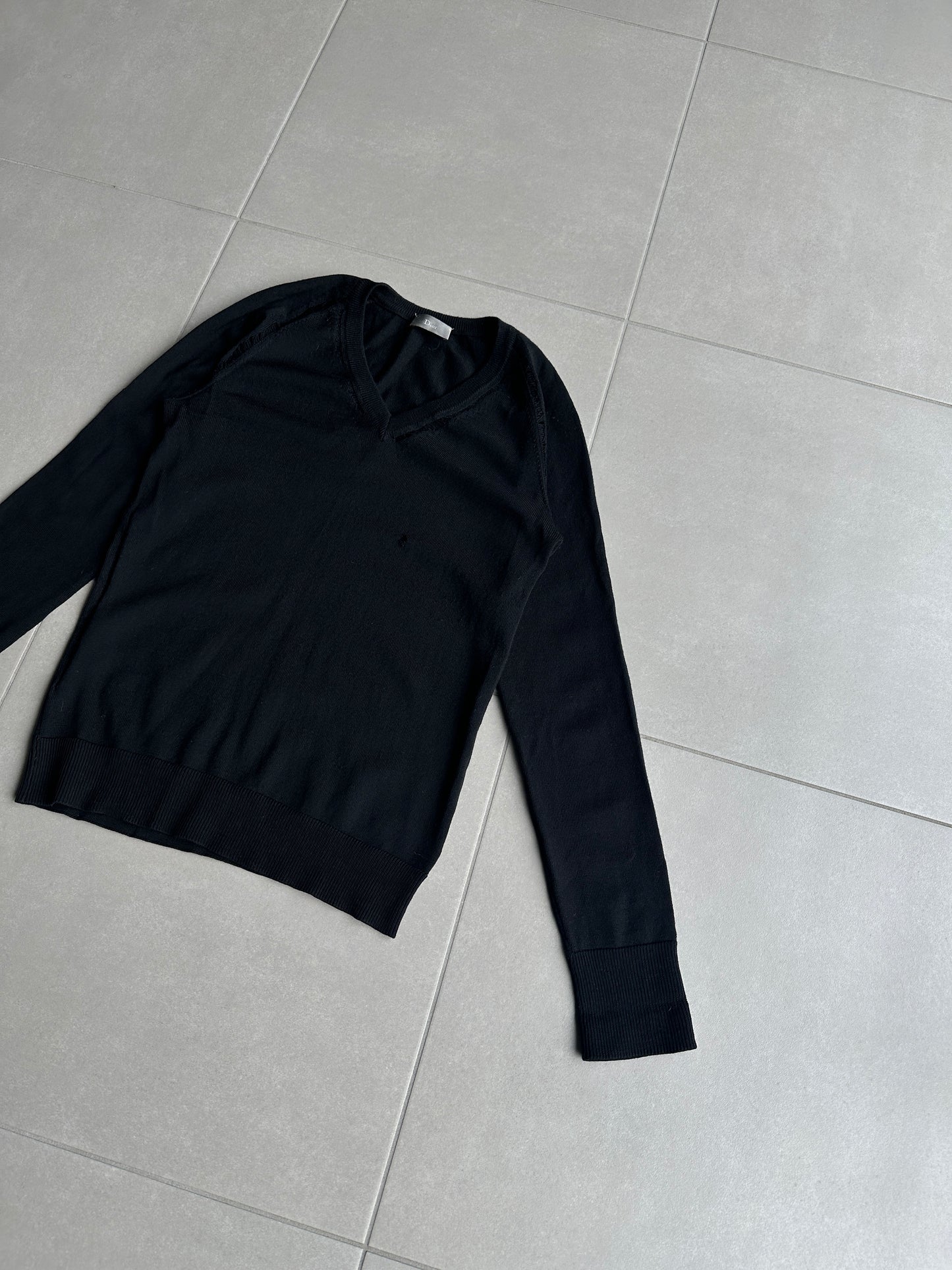 Dior Homme SS07 distressed V-neck sweater