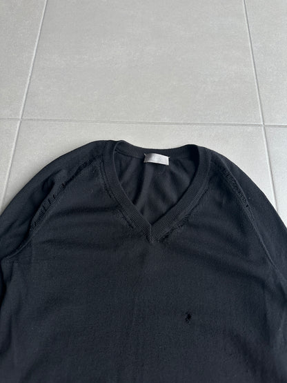 Dior Homme SS07 distressed V-neck sweater
