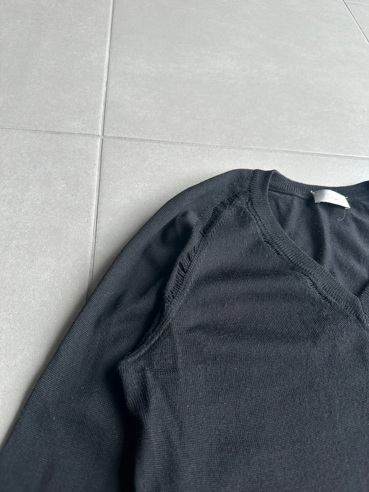 Dior Homme SS07 distressed V-neck sweater