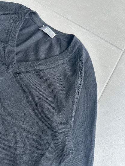 Dior Homme SS07 distressed V-neck sweater