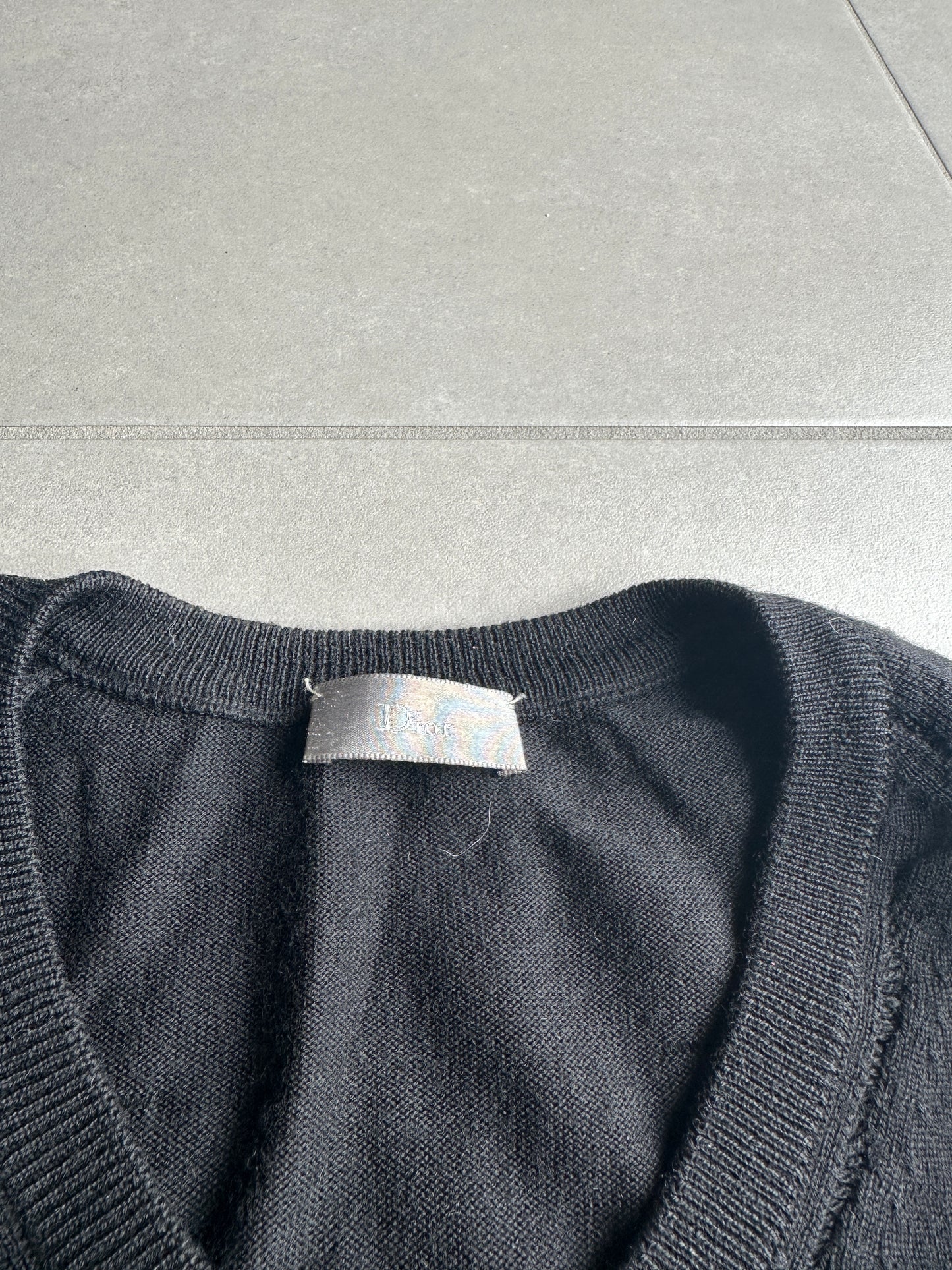 Dior Homme SS07 distressed V-neck sweater