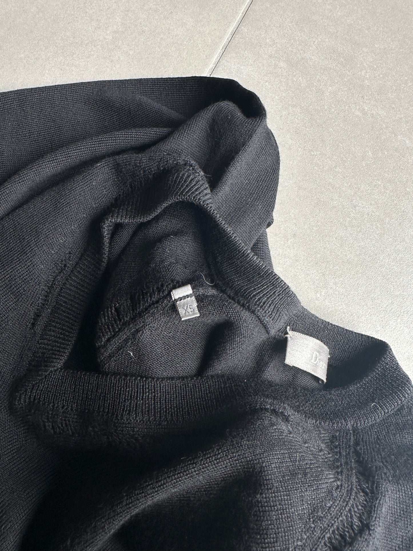 Dior Homme SS07 distressed V-neck sweater