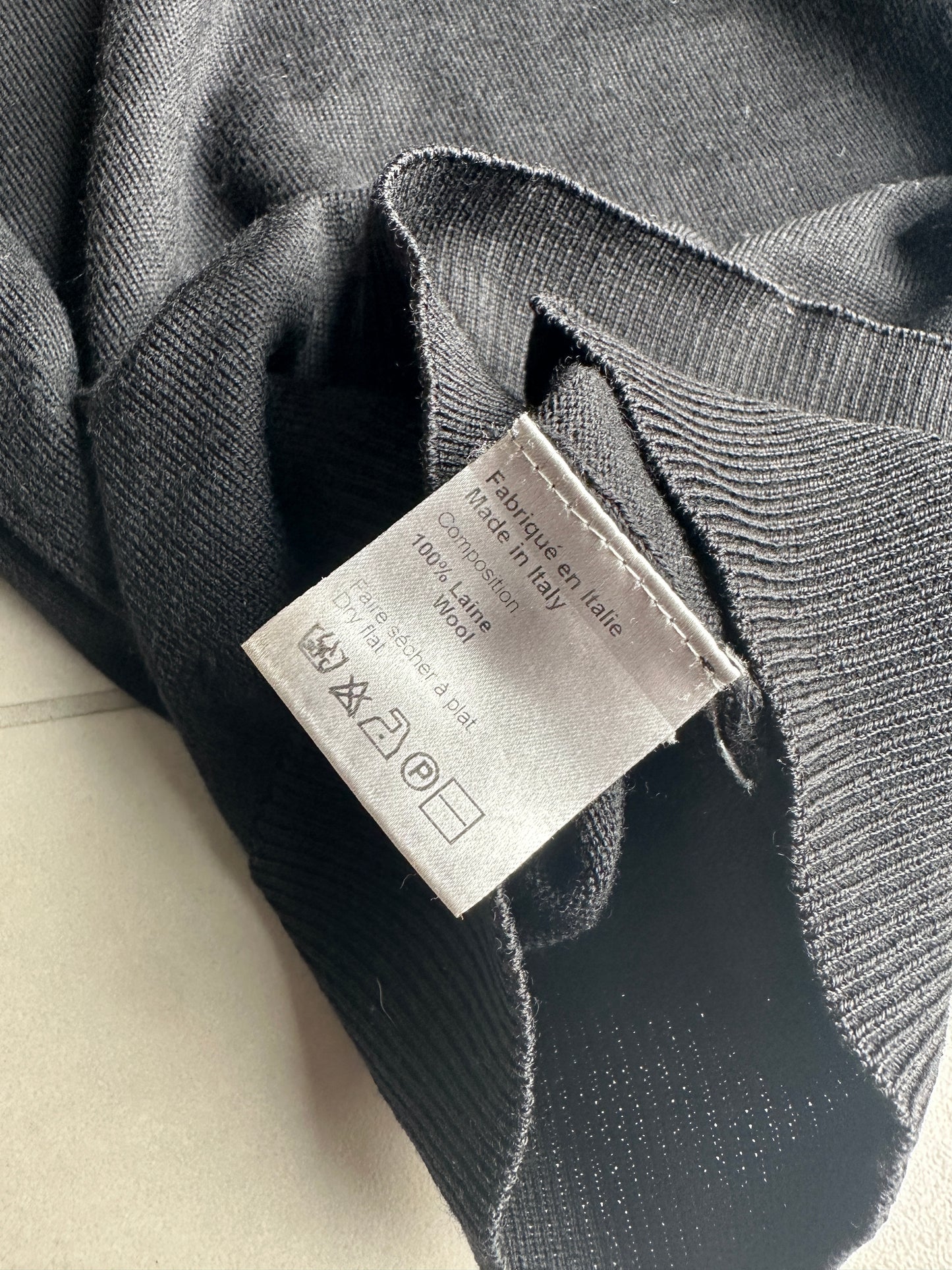 Dior Homme SS07 distressed V-neck sweater