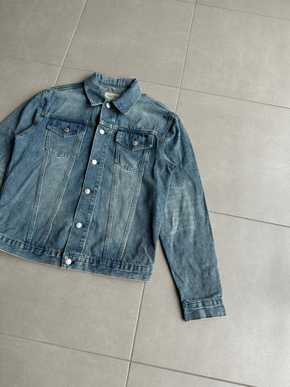 Helmut Lang Circa 2000’s  vintage sanded denim trucker jacket