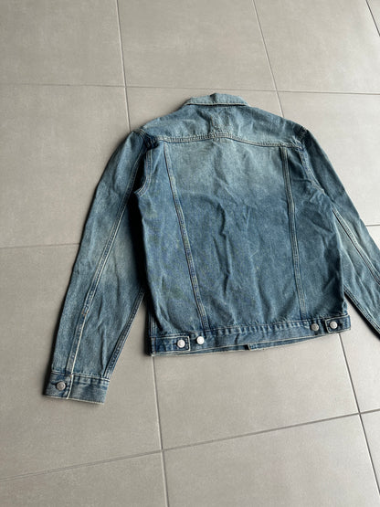 Helmut Lang Circa 2000’s  vintage sanded denim trucker jacket