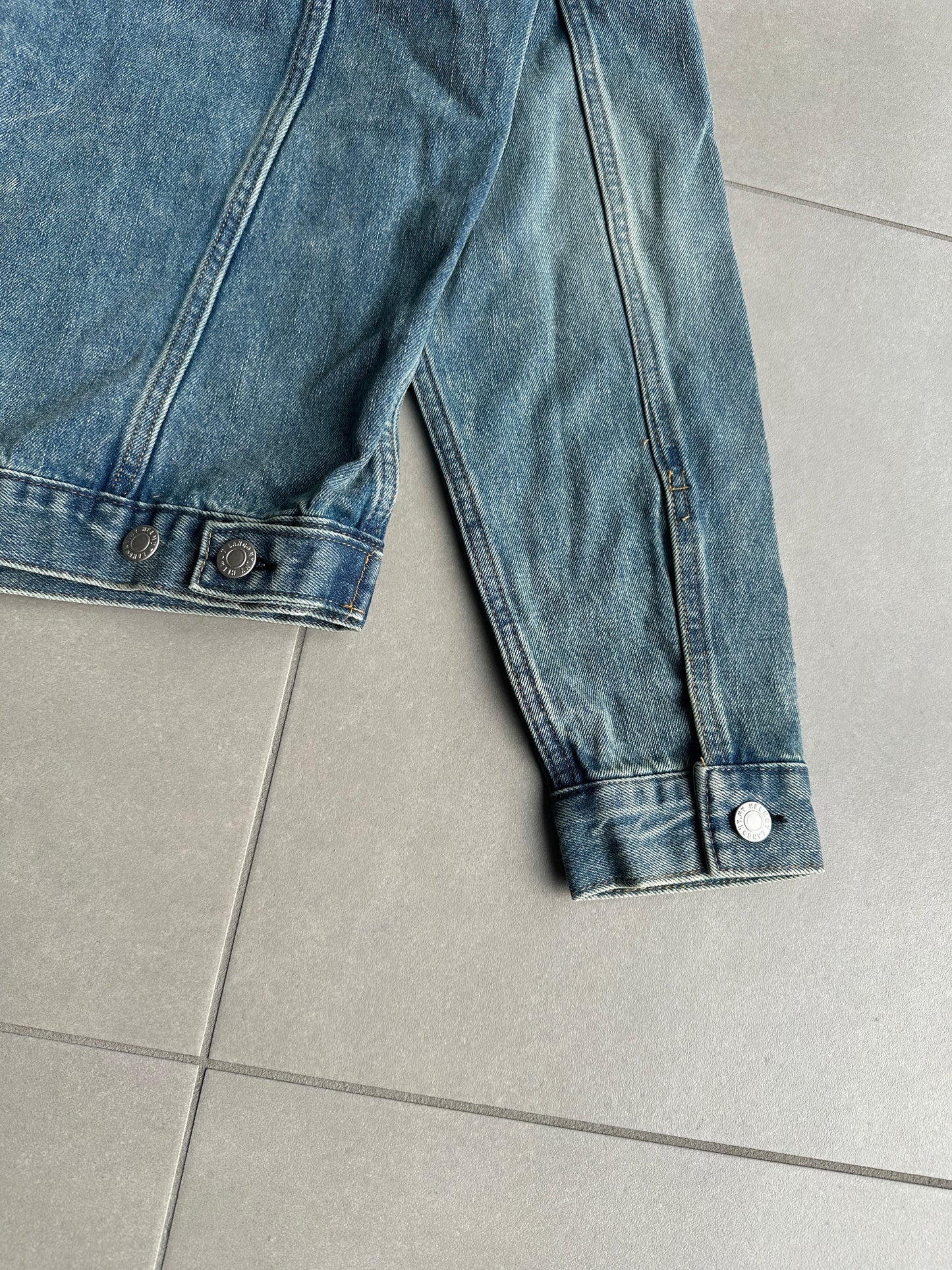 Helmut Lang Circa 2000’s  vintage sanded denim trucker jacket
