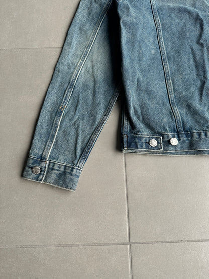 Helmut Lang Circa 2000’s  vintage sanded denim trucker jacket