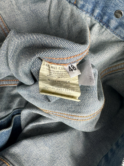 Helmut Lang Circa 2000’s  vintage sanded denim trucker jacket