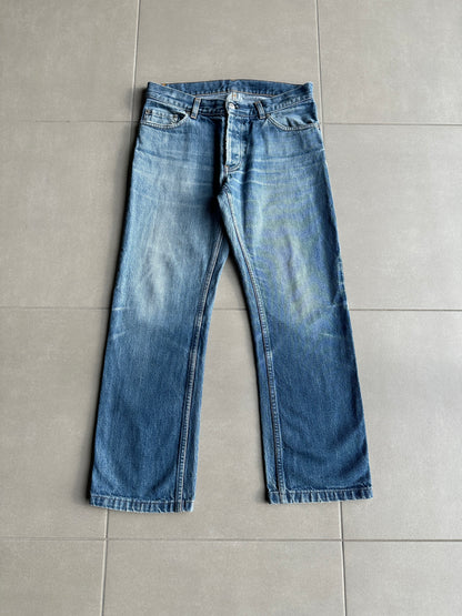 Helmut Lang Circa 2000’s  blue washed bootcut denim