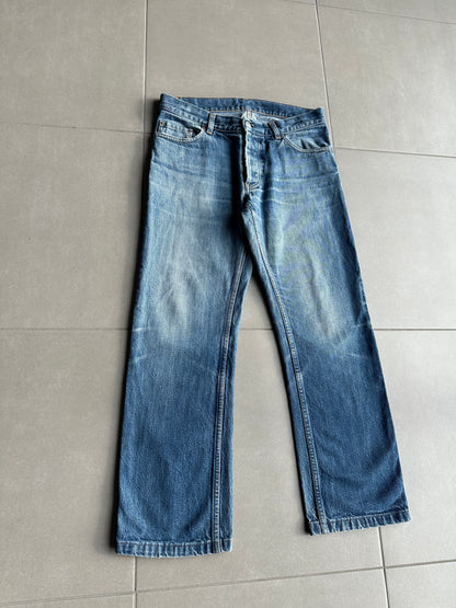 Helmut Lang Circa 2000’s  blue washed bootcut denim