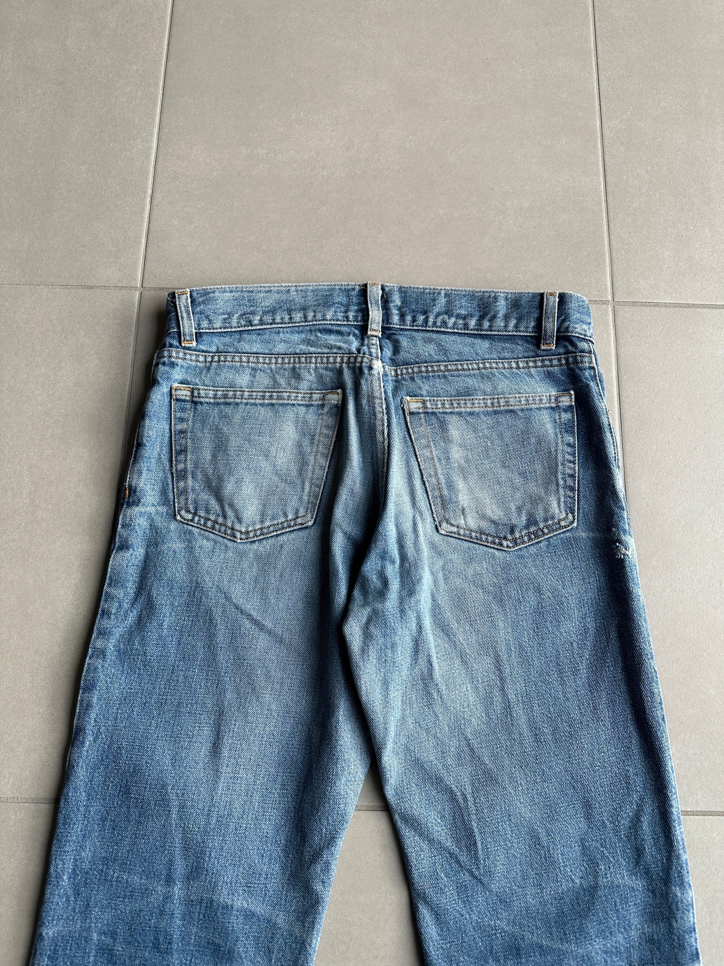 Helmut Lang Circa 2000’s  blue washed bootcut denim