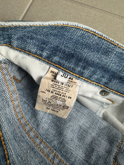 Helmut Lang Circa 2000’s  blue washed bootcut denim