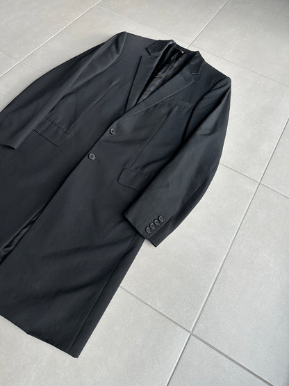 Dior Homme SS02 "red/boys don't cry" Leather collar wool coat