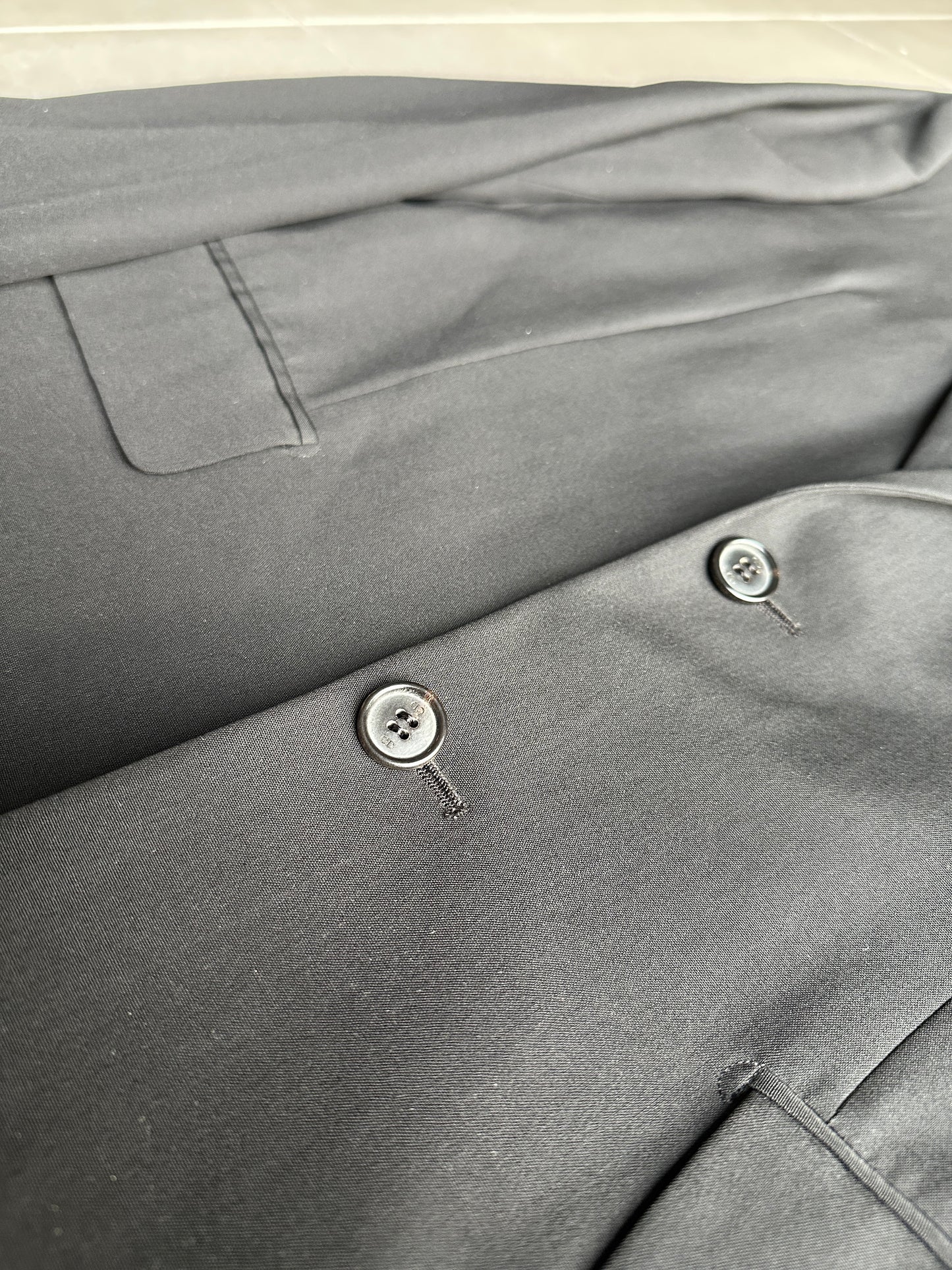 Dior Homme SS02 "red/boys don't cry" Leather collar wool coat