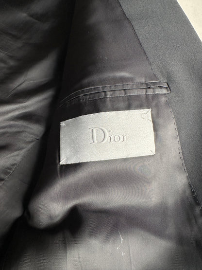 Dior Homme SS02 "red/boys don't cry" Leather collar wool coat