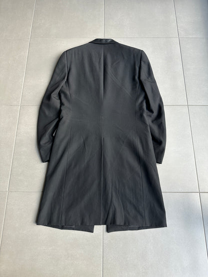 Dior Homme SS02 "red/boys don't cry" Leather collar wool coat