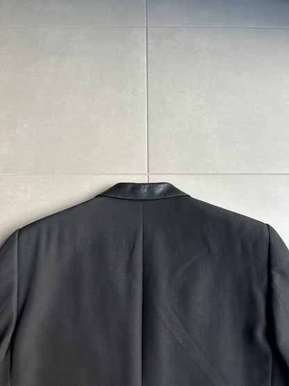 Dior Homme SS02 "red/boys don't cry" Leather collar wool coat