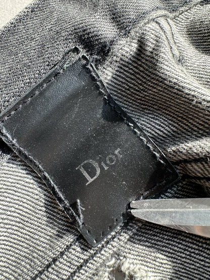 Dior Homme SS04 “STRIP” distressed waxed denim