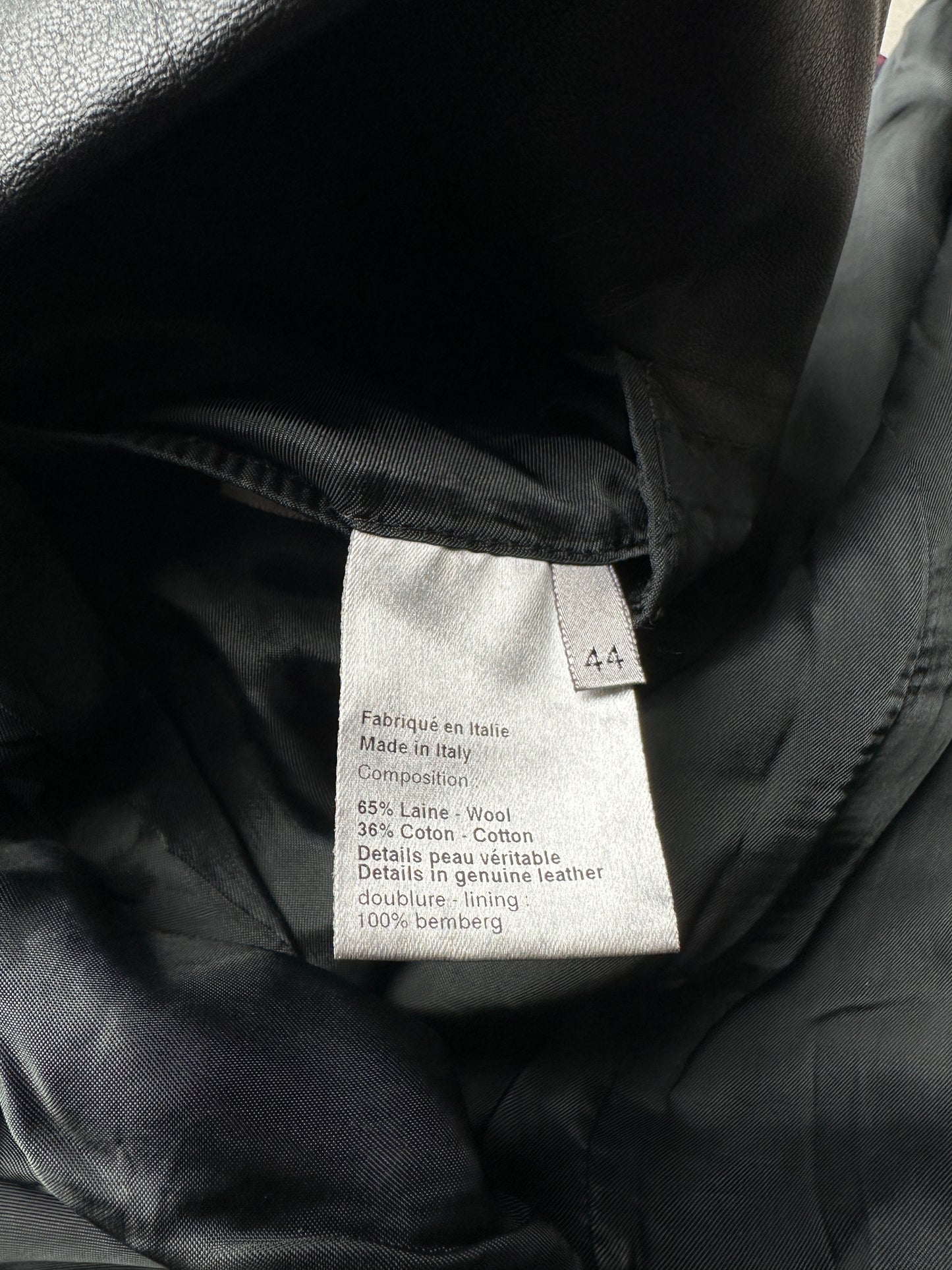 Dior Homme AW05 “In The Morning” leather trimmed Blazer