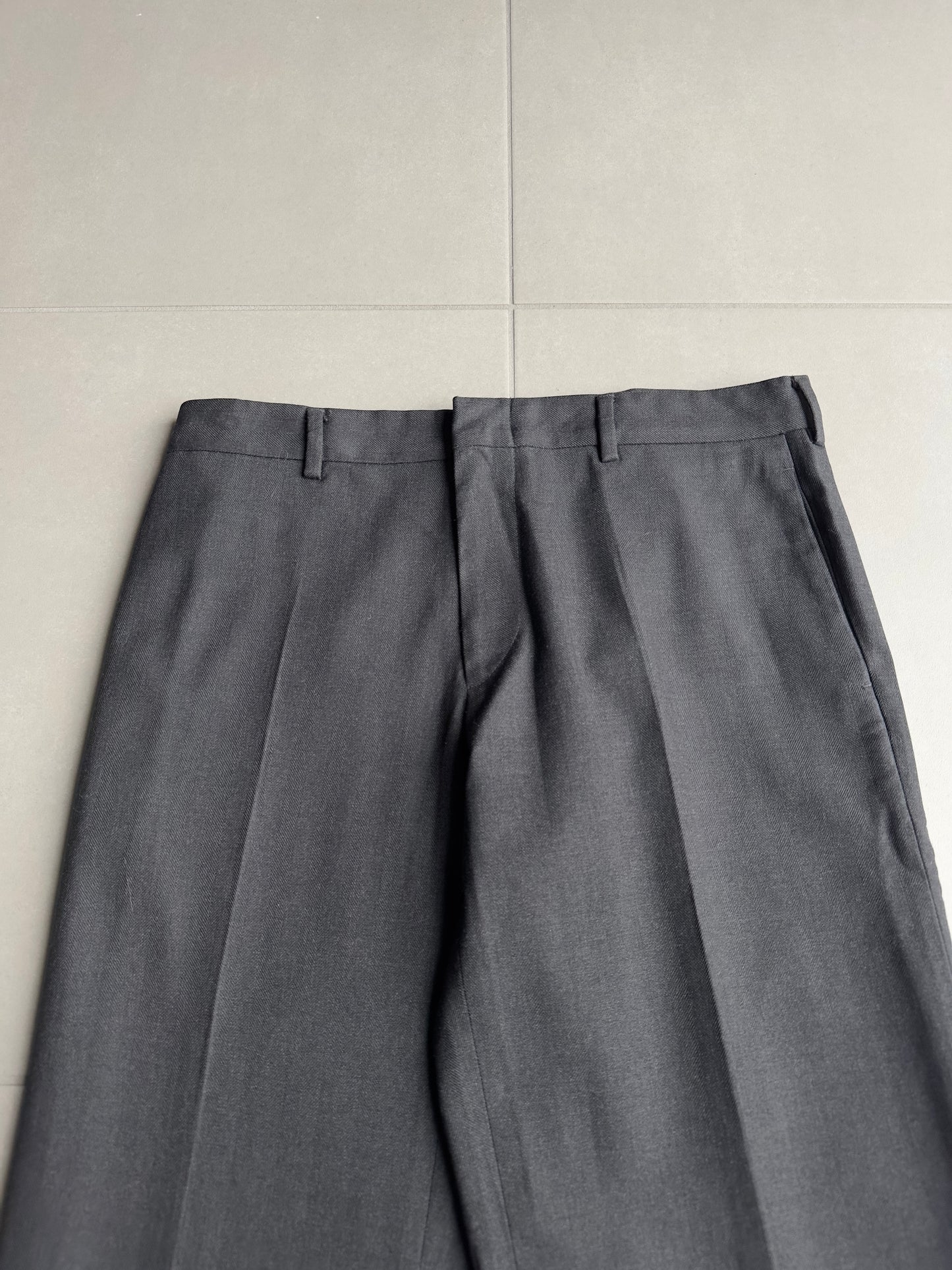 Dior Homme A/W 2002 “Reflexion” straight leg wool trousers