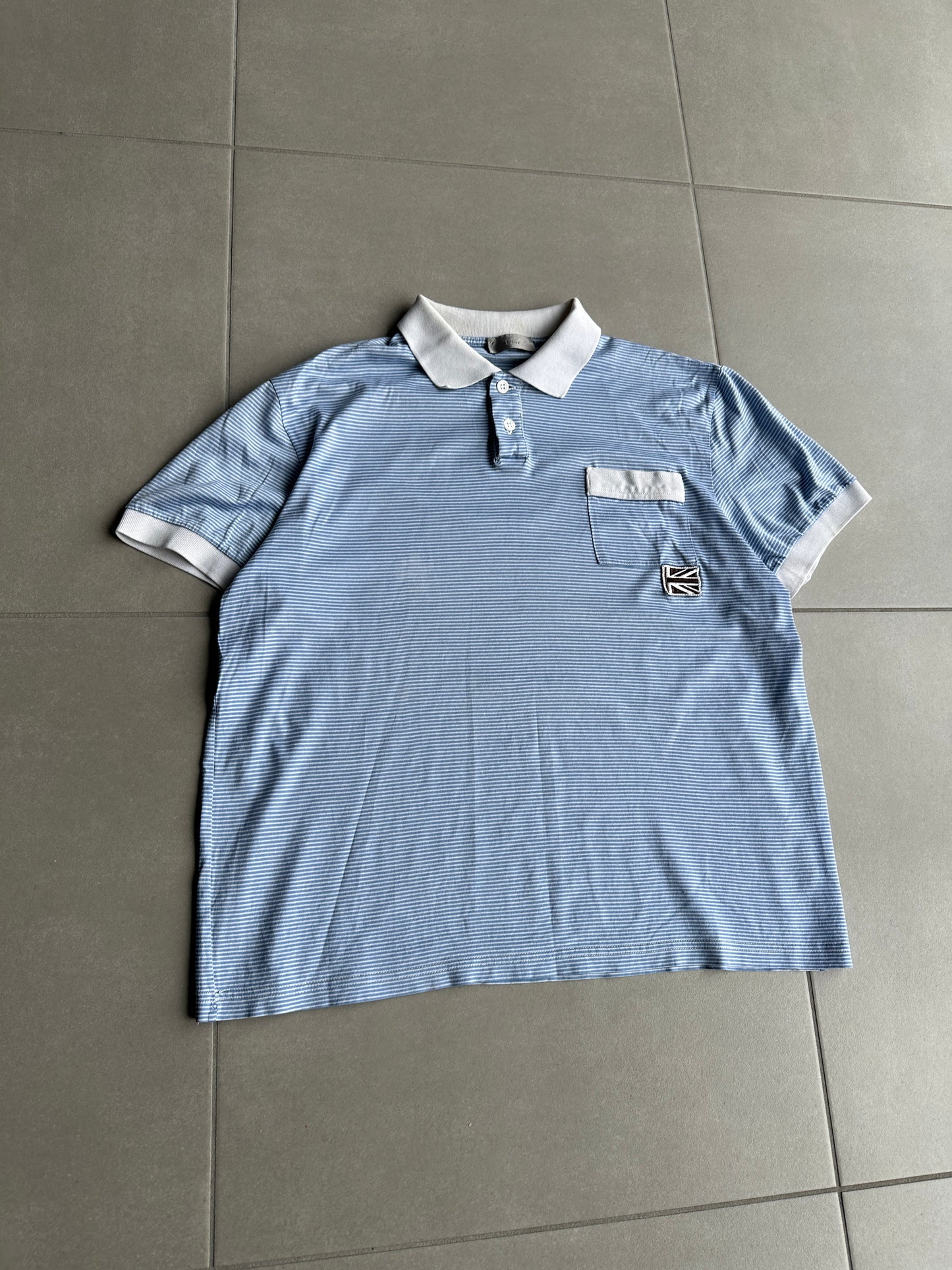 Dior Homme SS06 striped union jack polo shirt