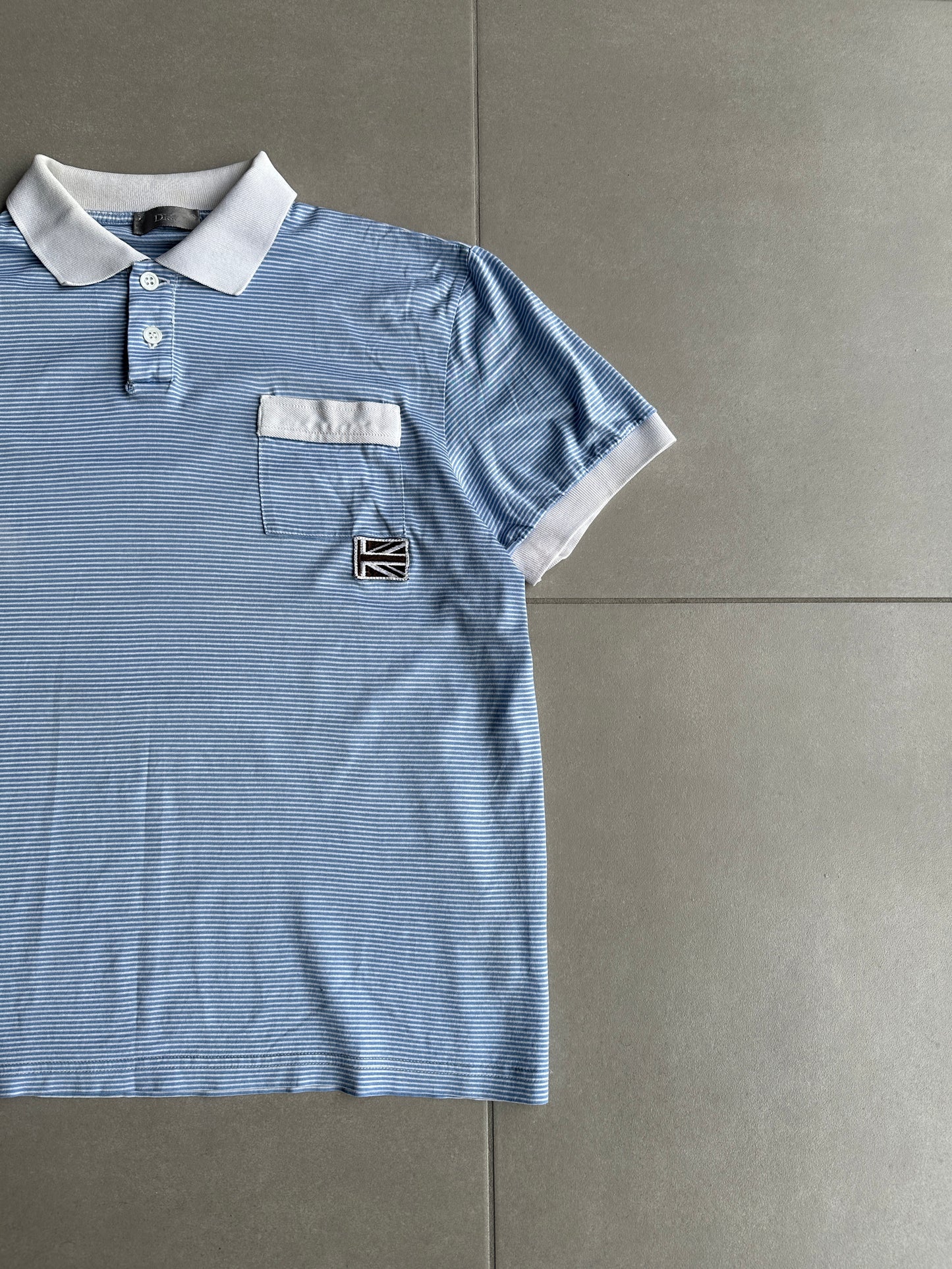 Dior Homme SS06 striped union jack polo shirt
