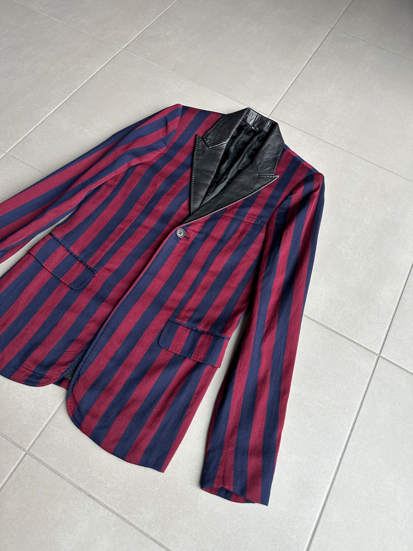 Dior Homme AW05 “In The Morning” leather trimmed Blazer