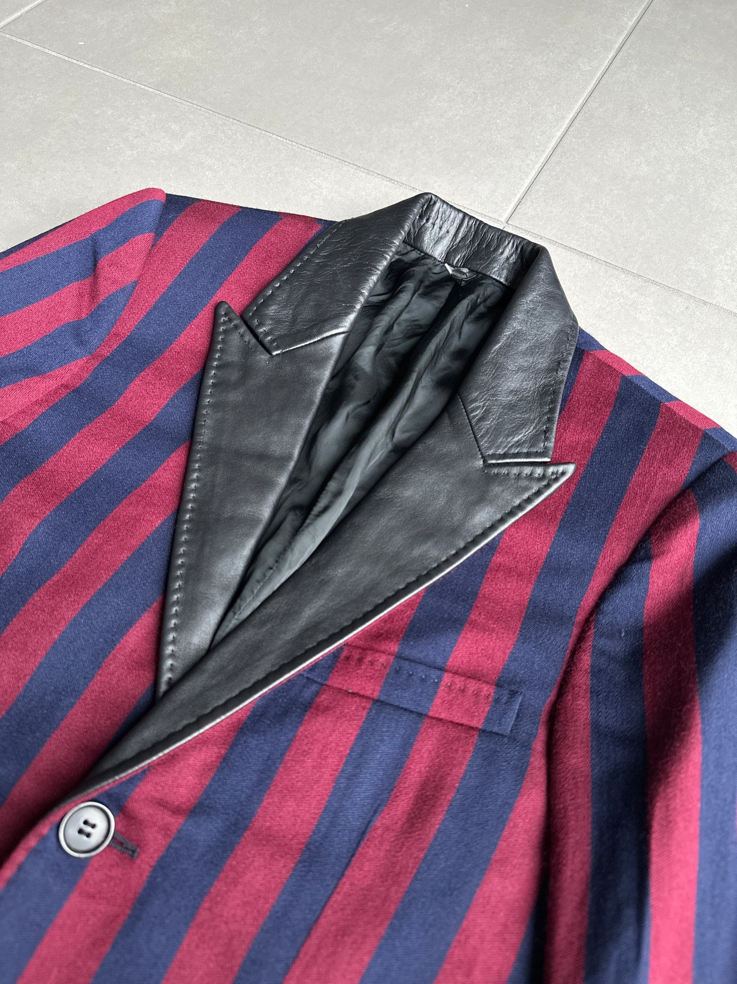 Dior Homme AW05 “In The Morning” leather trimmed Blazer