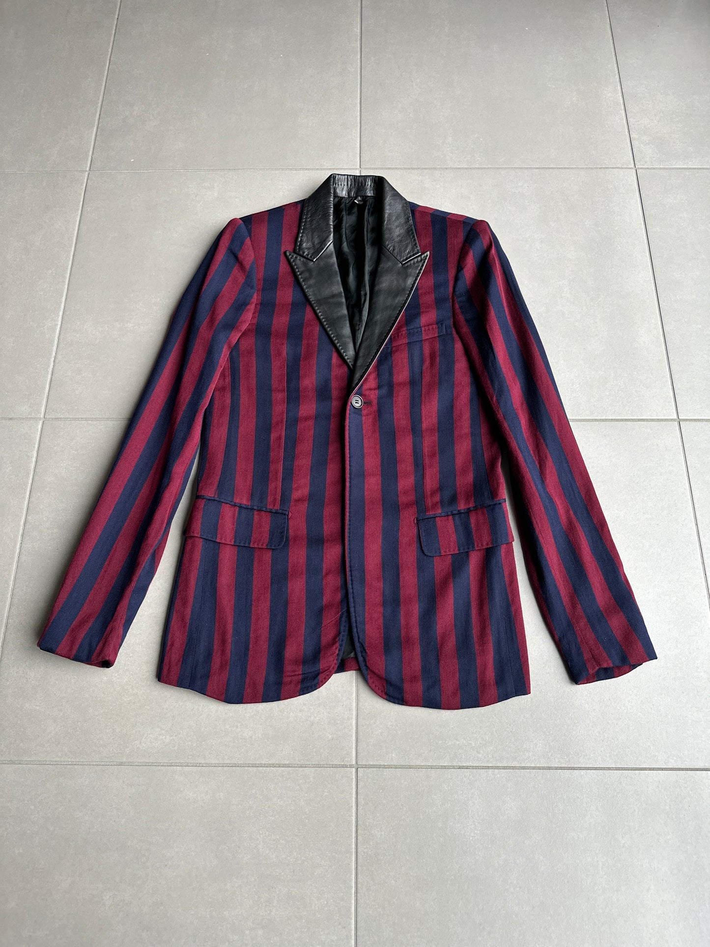 Dior Homme AW05 “In The Morning” leather trimmed Blazer