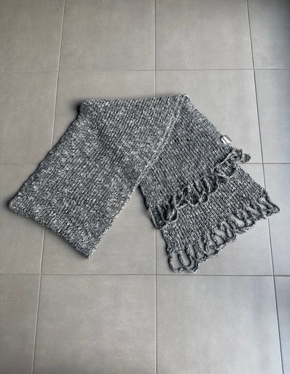 Dior Homme AW07 “Navigate” Alpaca blend big fringe shawl