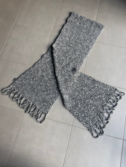 Dior Homme AW07 “Navigate” Alpaca blend big fringe shawl