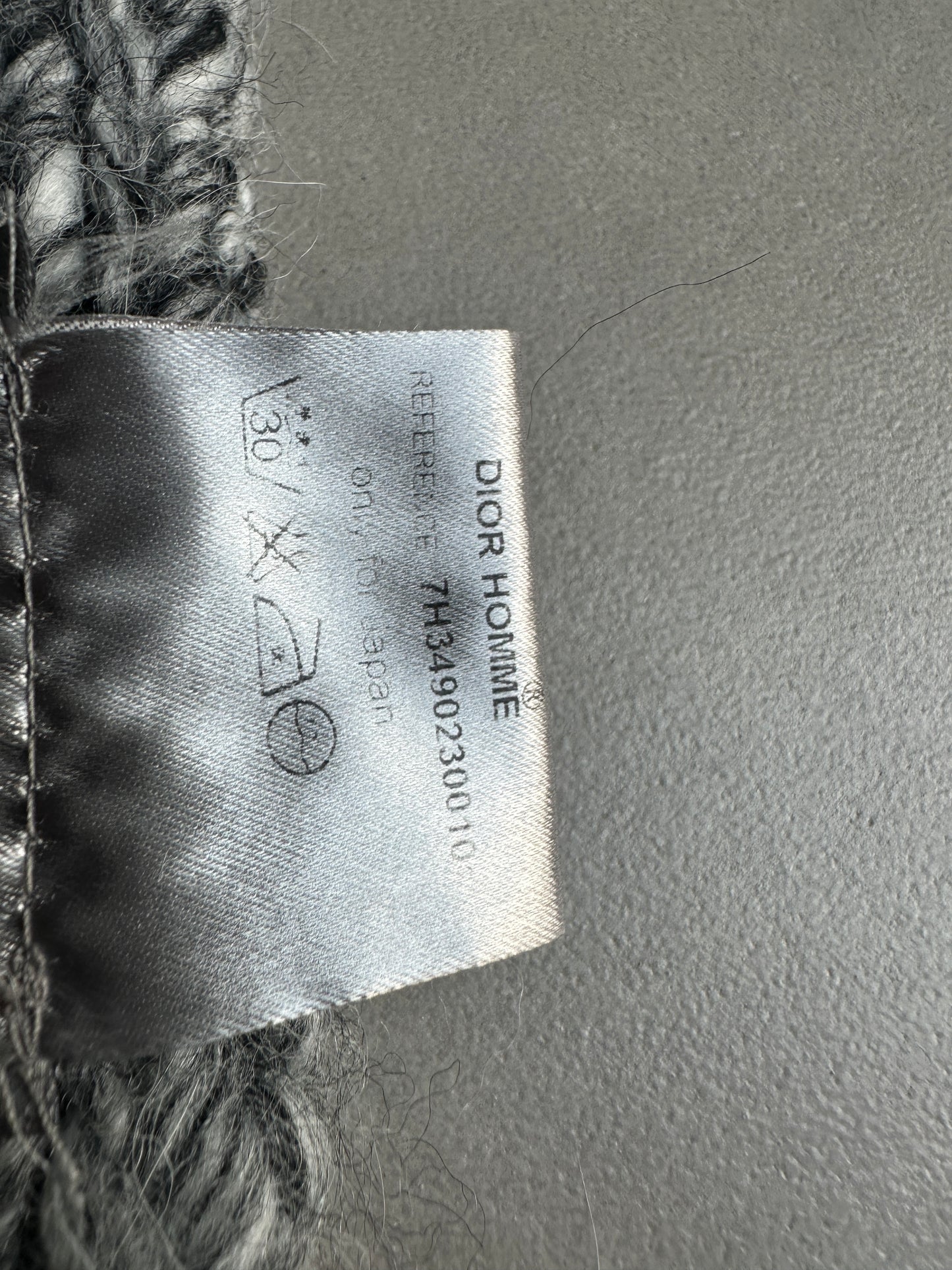 Dior Homme AW07 “Navigate” Alpaca blend big fringe shawl