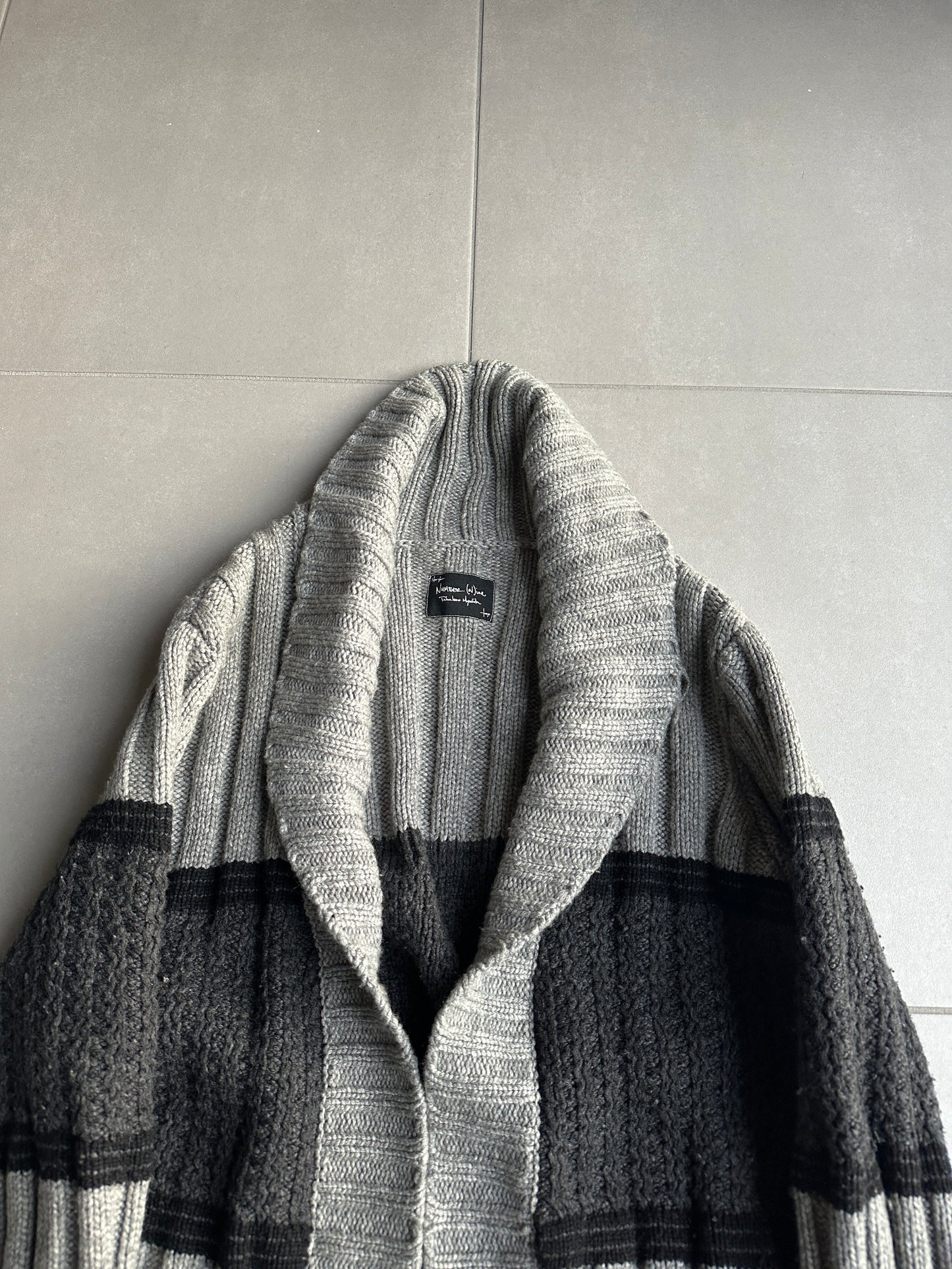 Number Nine AW07 “Love God Murder” cashmere heavy cardigan