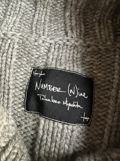 Number Nine AW07 “Love God Murder” cashmere heavy cardigan