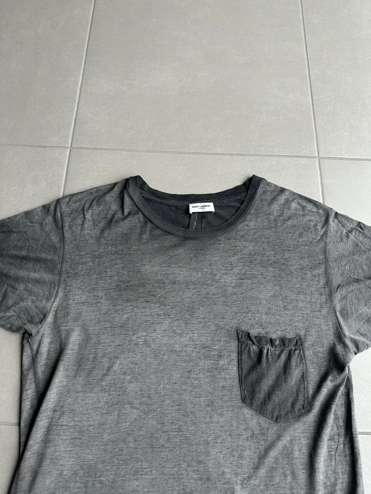 Saint Laurent Paris AW16 Sun faded pocket T-shirt