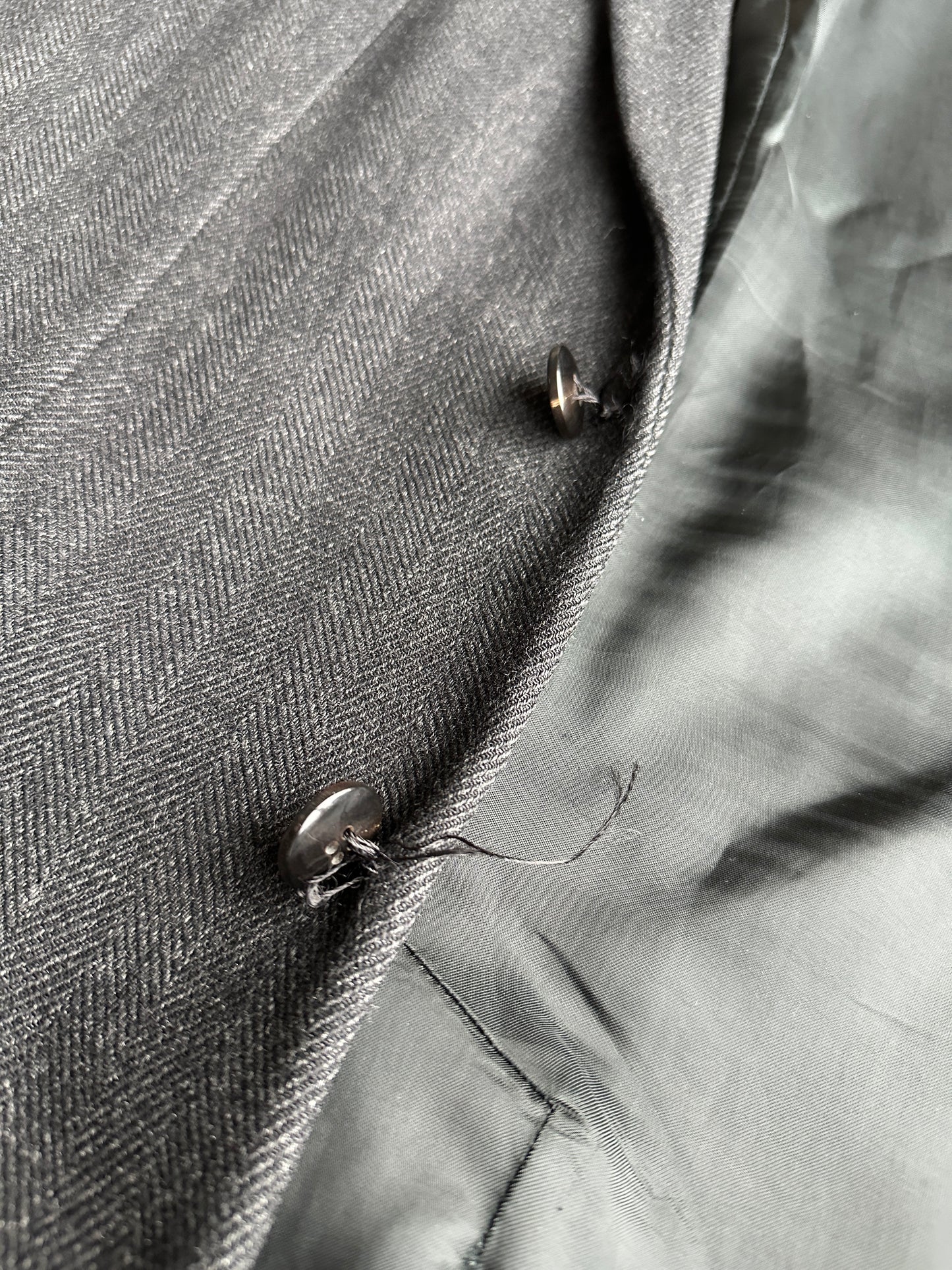 Dior Homme AW01 “Solitaire” Leather trimmed collar coat