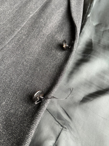 Dior Homme AW01 “Solitaire” Leather trimmed collar coat