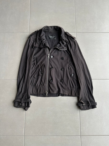 Number Nine SS08 "Birds' cotton/cashmere biker jacket