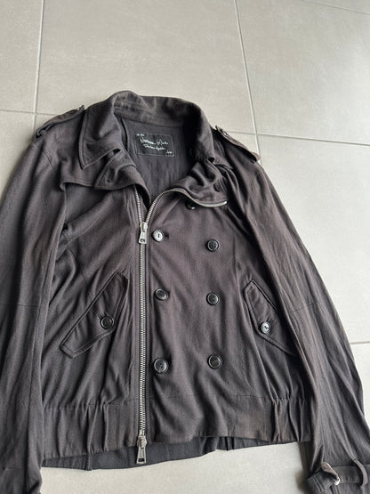 Number Nine SS08 "Birds' cotton/cashmere biker jacket