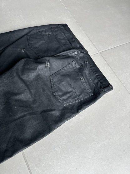 Dior Homme SS04 “STRIP” distressed waxed denim