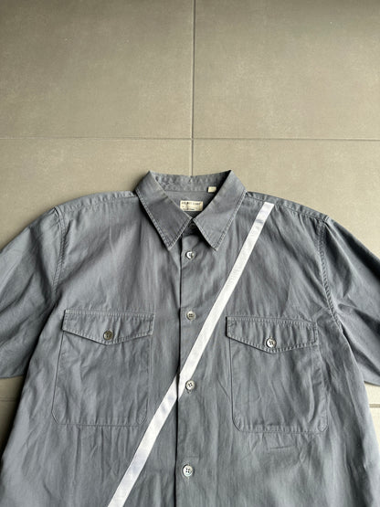 Helmut lang SS1998 satin stripe button up work shirt