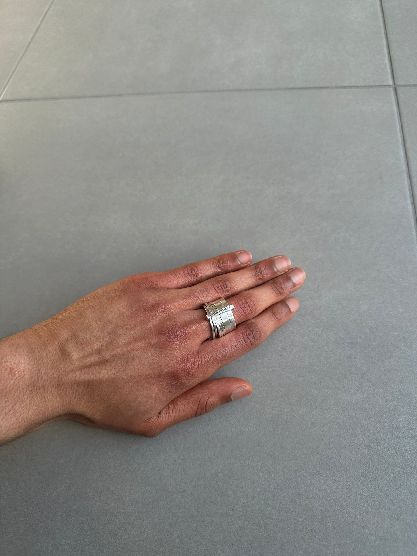 Dior Homme SS04 "Strip" 925 silver ring