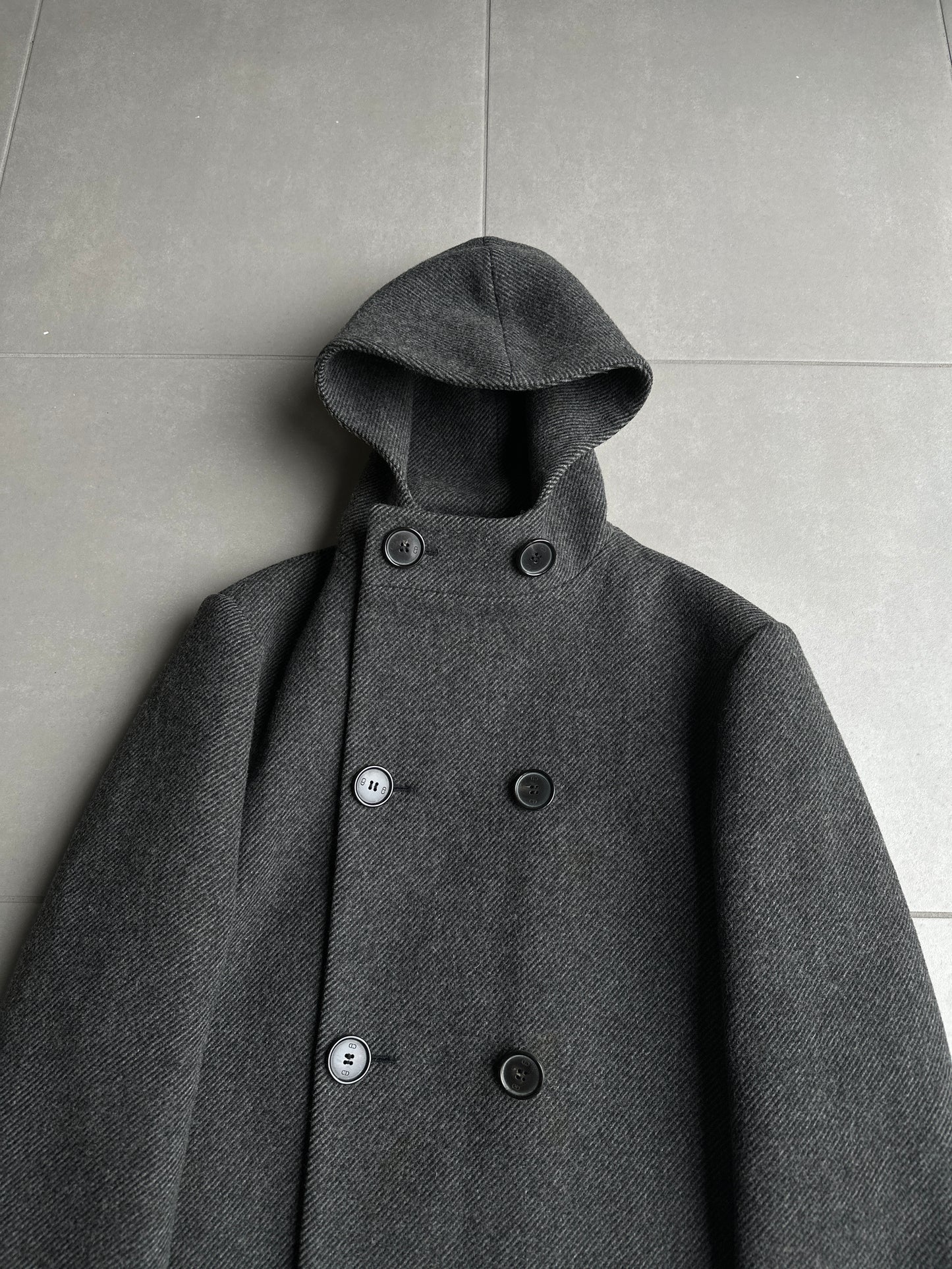 Dior Homme AW04 “VOTC” Double breasted hooded coat