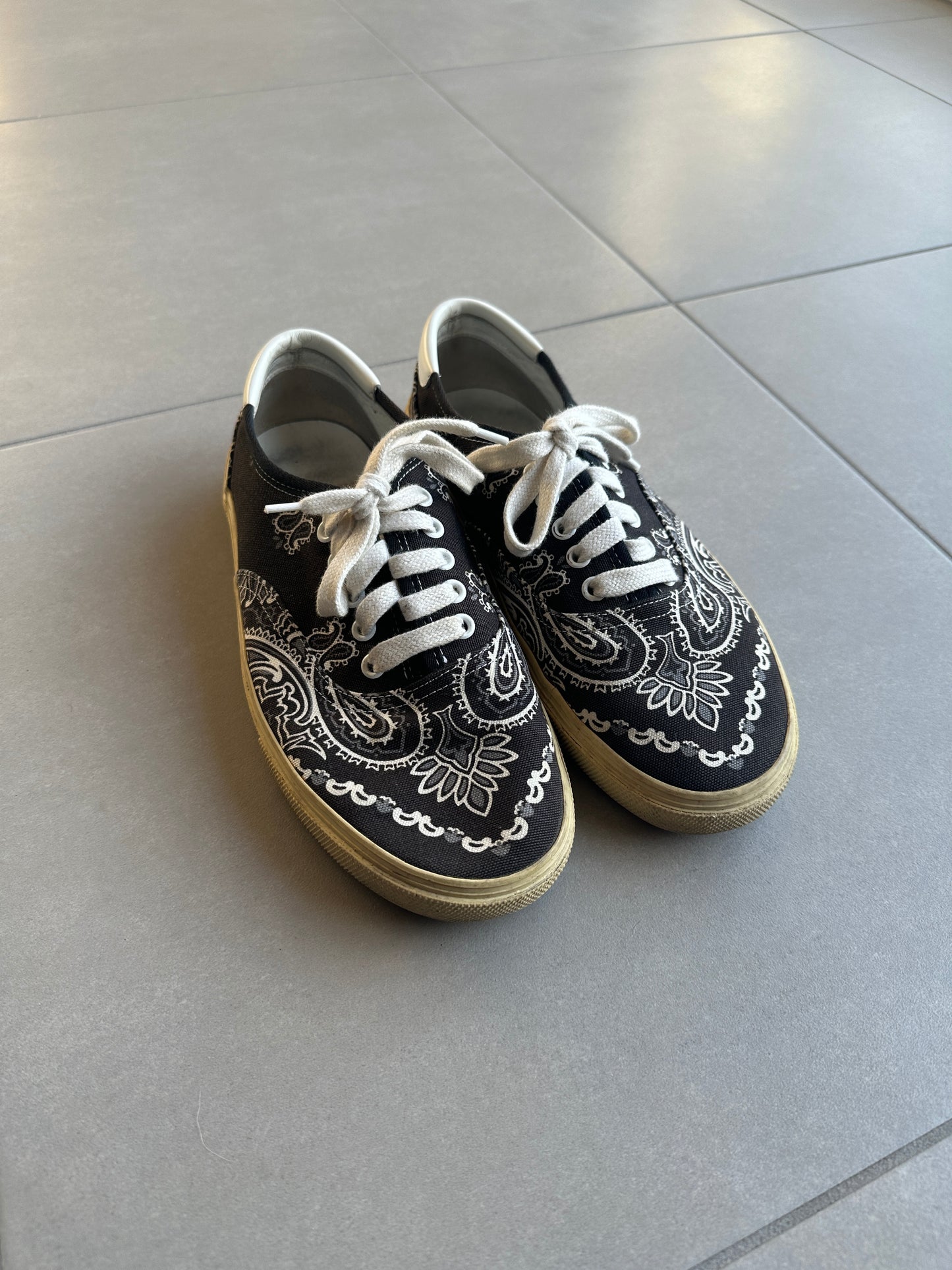 Saint Laurent Paris AW2015 "Paris Sessions" paisley low sneakers