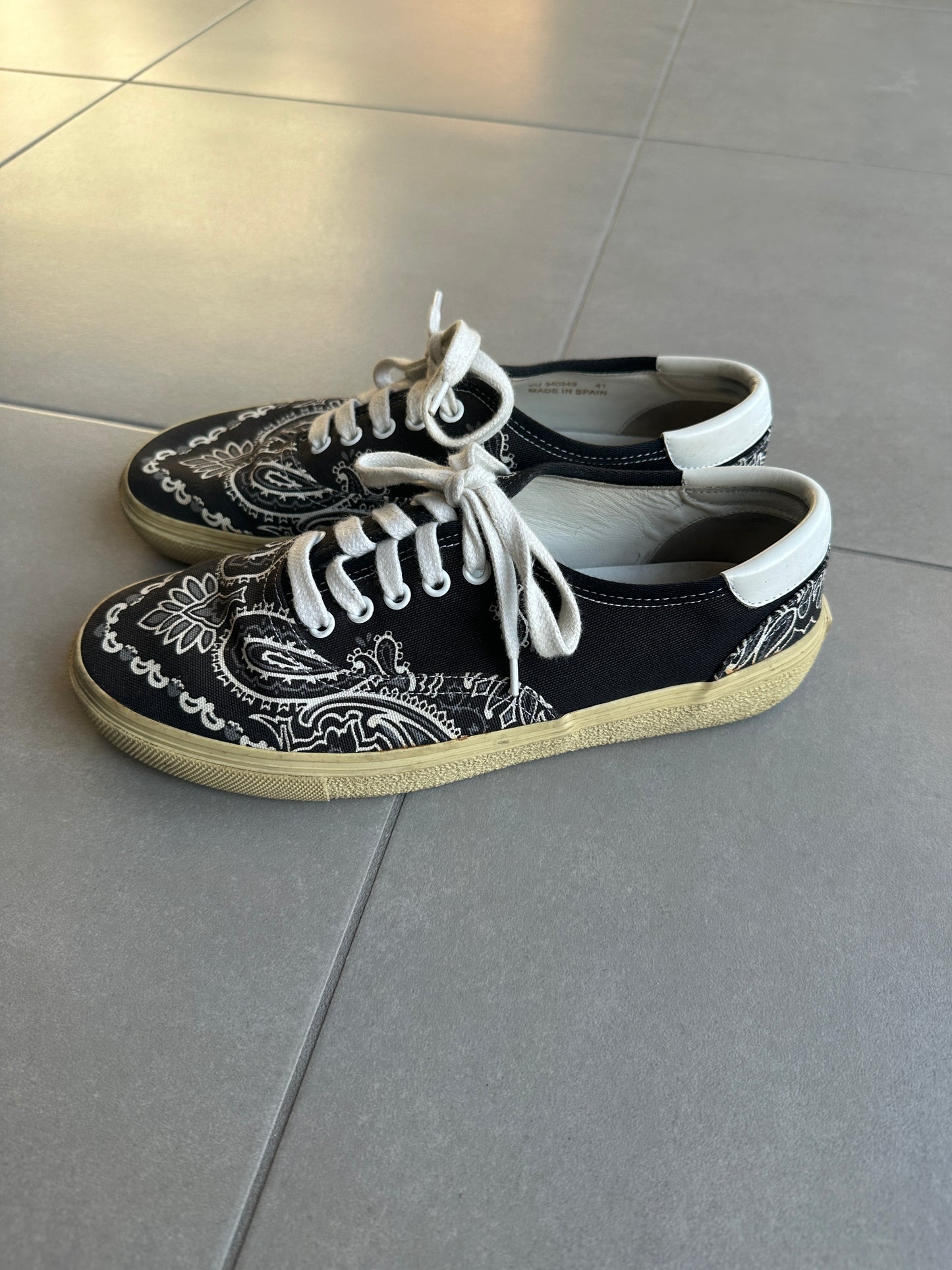 Saint Laurent Paris AW2015 "Paris Sessions" paisley low sneakers